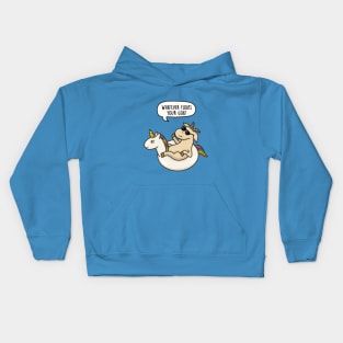 Whatever Floats Your Goat Kids Hoodie